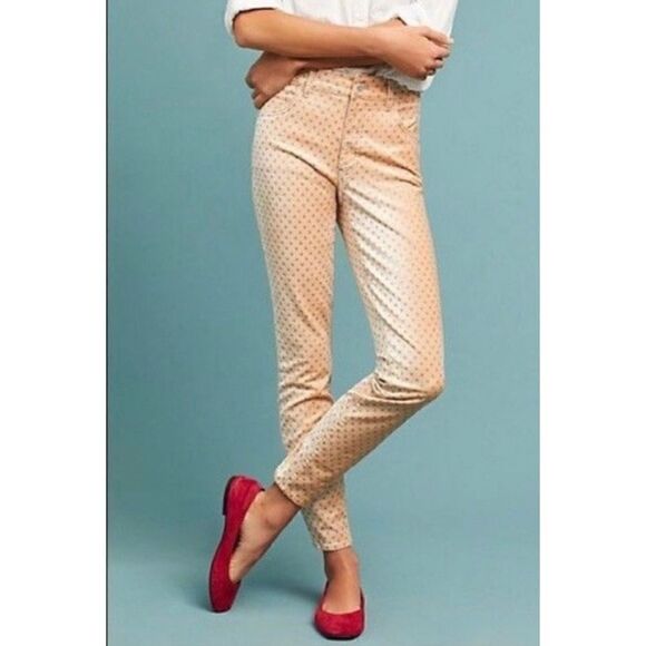 Pilcro and the Letterpress Velvet Polka Dot High-Rise Skinny Ankle Jeans, 24P - Picture 2 of 16